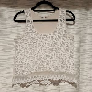 See through tank with solid back